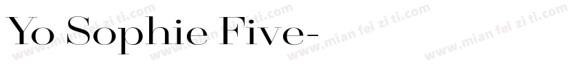 Yo Sophie Five字体转换